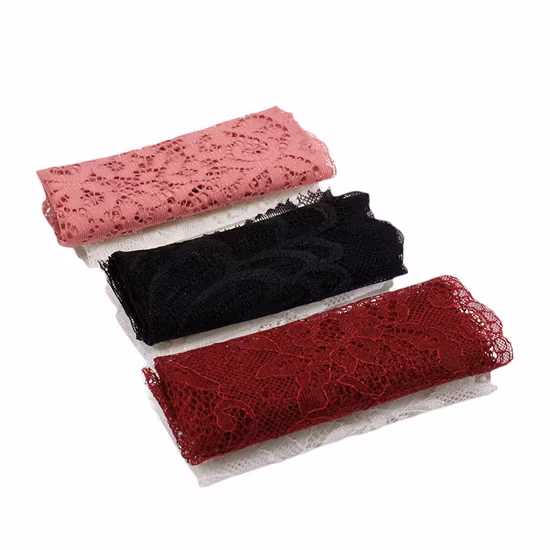 Tela de encaje Jacquard elegante directamente de fábrica de China para vestido de niña/tela barata