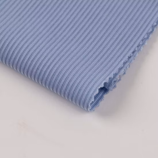 Poliéster Spandex Rib Heather cepillado 220GSM para tejido de prendas de vestir