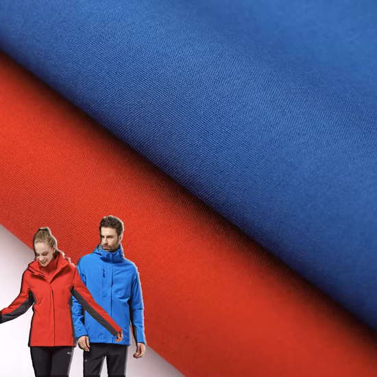 100% poliéster 100d tejido elástico en 4 direcciones tejido de lana polar tejido Softshell de lana laminada para ropa exterior Abrigos de invierno Chaqueta de plumas